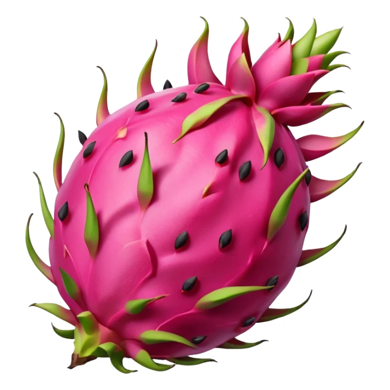Dragon fruit emoji not spiny outside of dragonfruit no seeds sticker