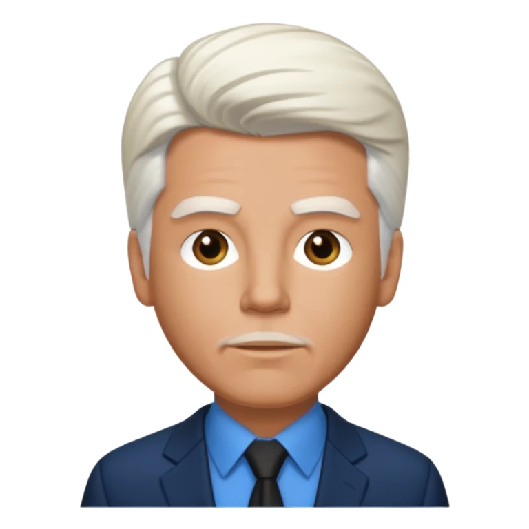 Michael McDonald with blue shirt, black suit jacket sticker