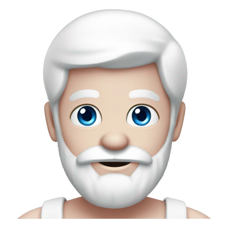 Light Pink Santa with blue eyes white skin sticker