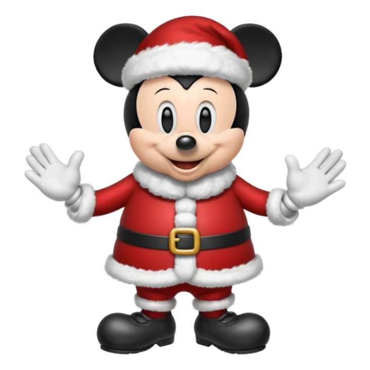 Mickey wearing a santa claus costume sticker