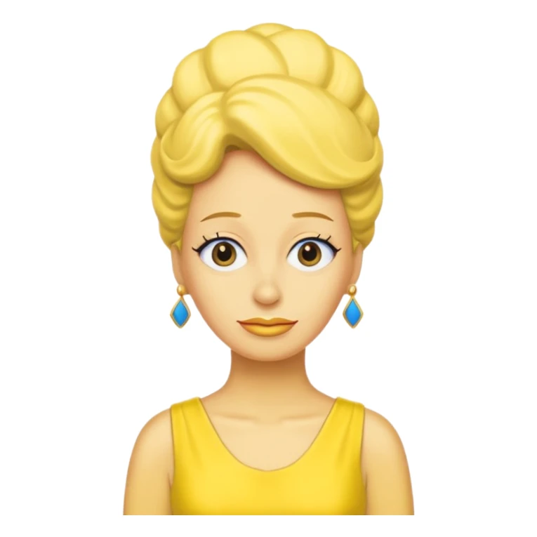 Marge Simpson with dress yellow with complete yellow sticker