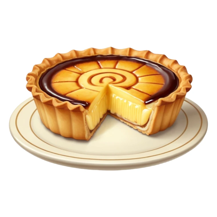 traditional pastel de nata custard tart sticker