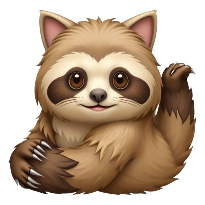 A un gato con una mezcla de un perezoso?  sticker