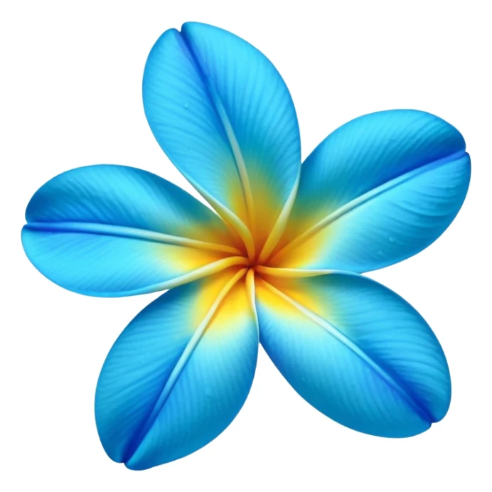 neon royal blue and cyan plumeria (no yellow) sticker
