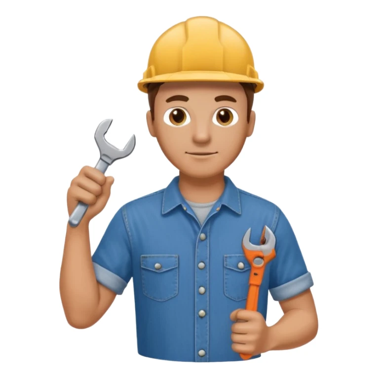 a handyman holding a wrench in this right hand sticker