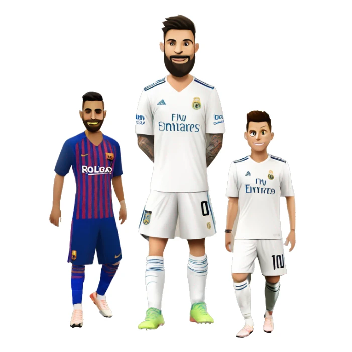 Virat kohli meet Messi and Cristiano Ronaldo ￼ sticker
