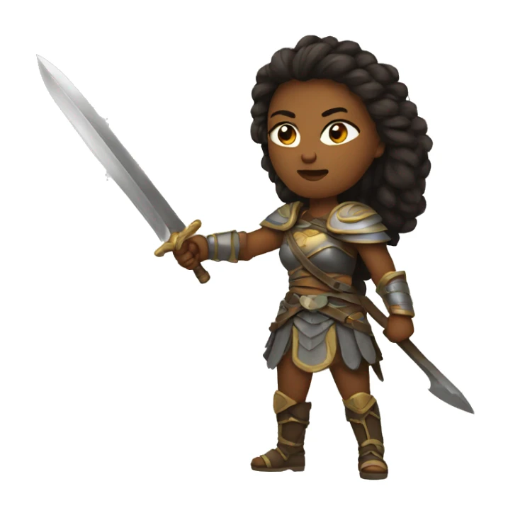 Bratty warrior woman sticker