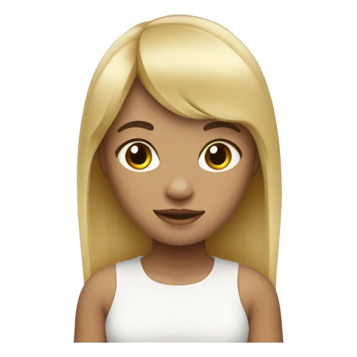 cute girl with blonde pretty hair bangs sticker
