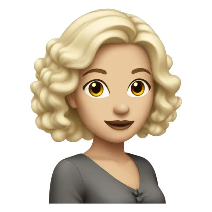 A classy woman with ash blonde hair  sticker