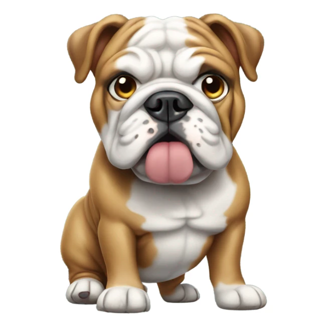 English bulldog standing  sticker