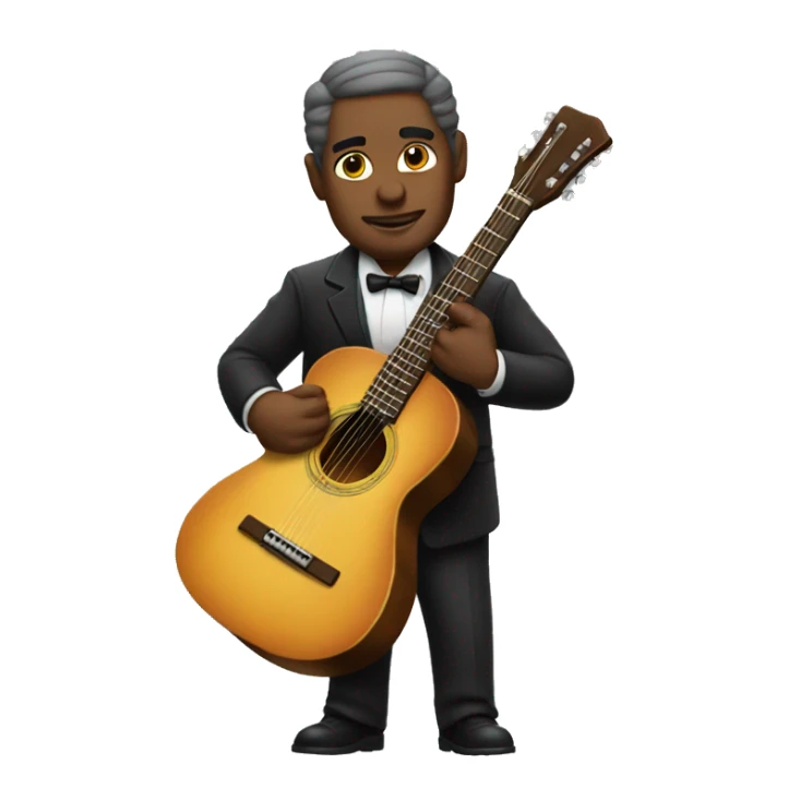 Godfather guy holding guitar sticker