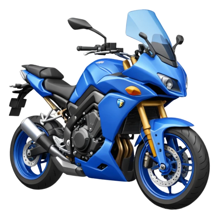 Hazme un emoji de una mt09 azul sticker