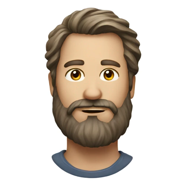 realistic portrait of bearded man sticker