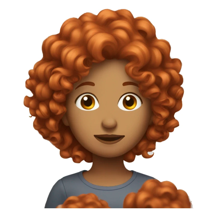 curly red hair girl sticker