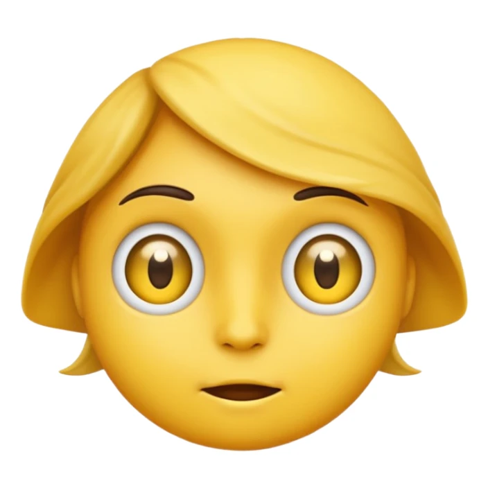A regular emoji giving a side eye to the viewer sticker