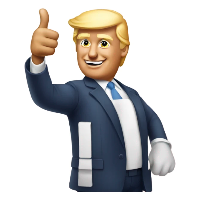 donald trump thumbs up sticker