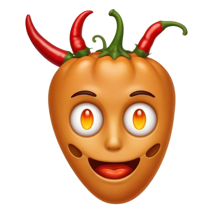 And emoji dead face with them chili no themself sticker