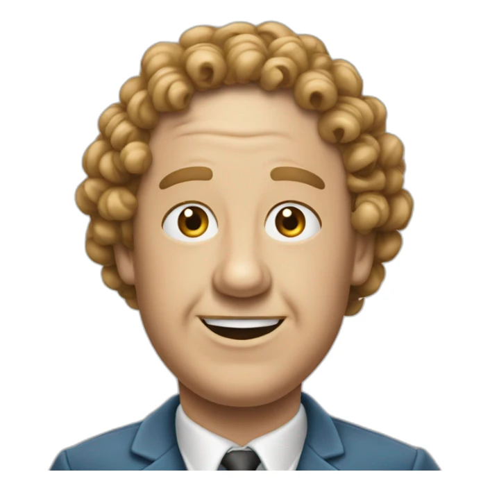 Curly joe of the three stooges sticker