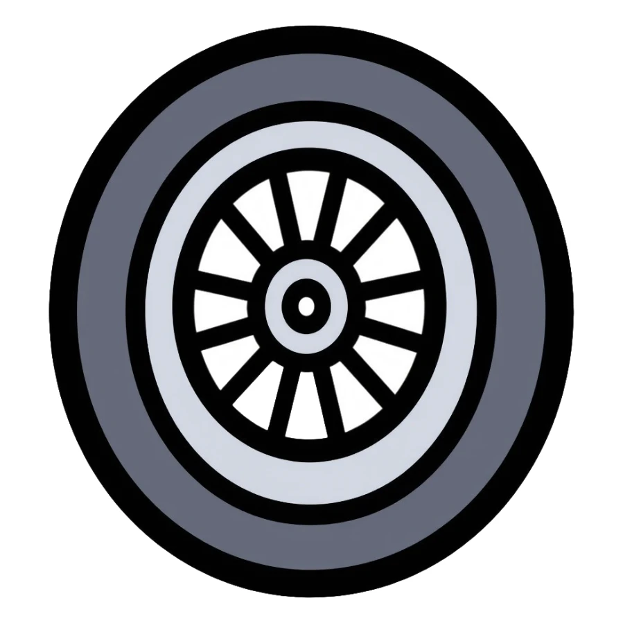 car tire icon sticker