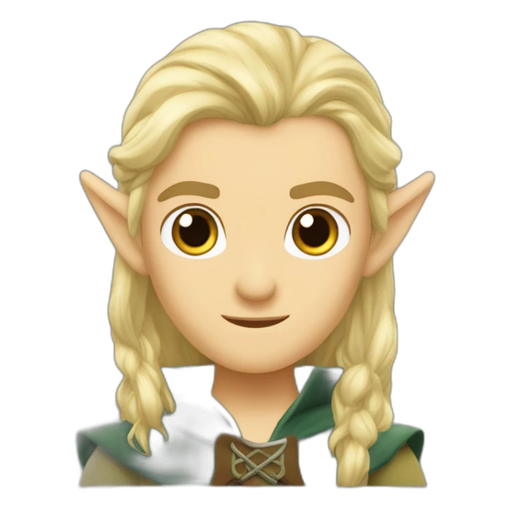 Legolas à côté d'une elfe blonde aux yeux bleus sticker