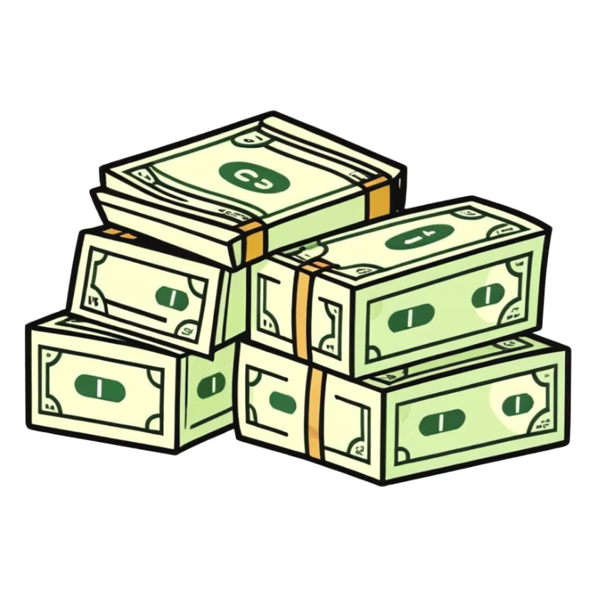 piles of money n drugs  sticker