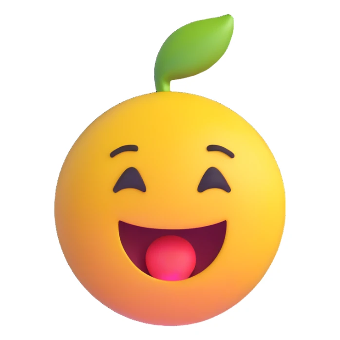 expressive and modern 3D emoji of an empty stomach sticker