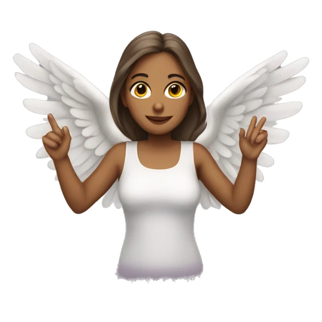 Woman with angel wings flying to heaven  sticker
