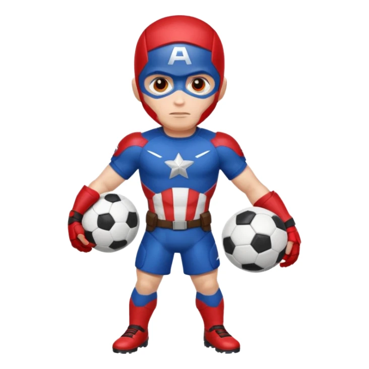 Capitan america con la corazza rossa e al posto dello scudo ha uno sudo della squadra ACMilan sticker