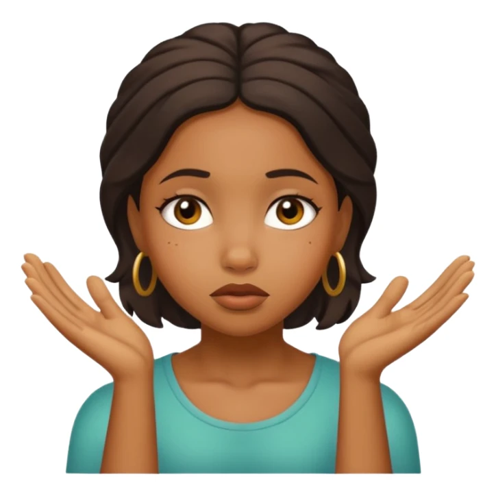 African American girl pleading face sticker