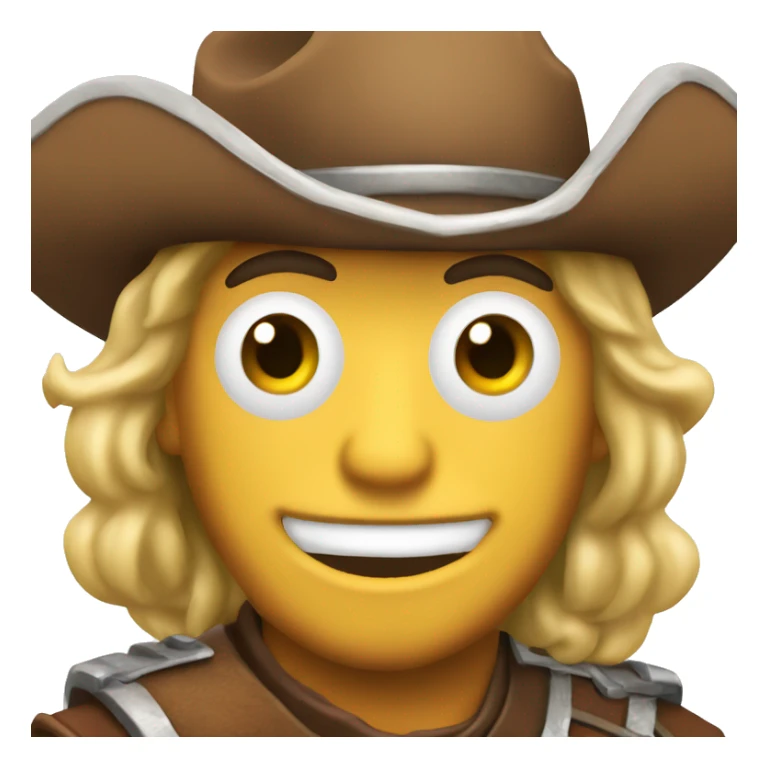 smiling cowboy emoji but with a Corinthian helmet instead sticker