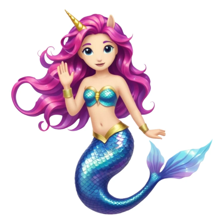 mermaid unicorn hybrid sticker