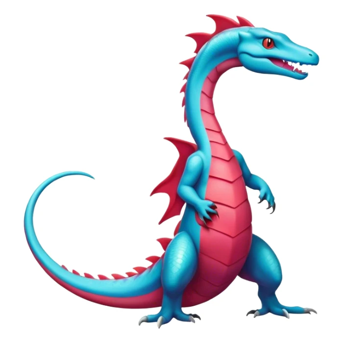 Badass cool colorful salamence-salazzle-hybrid, full body sticker