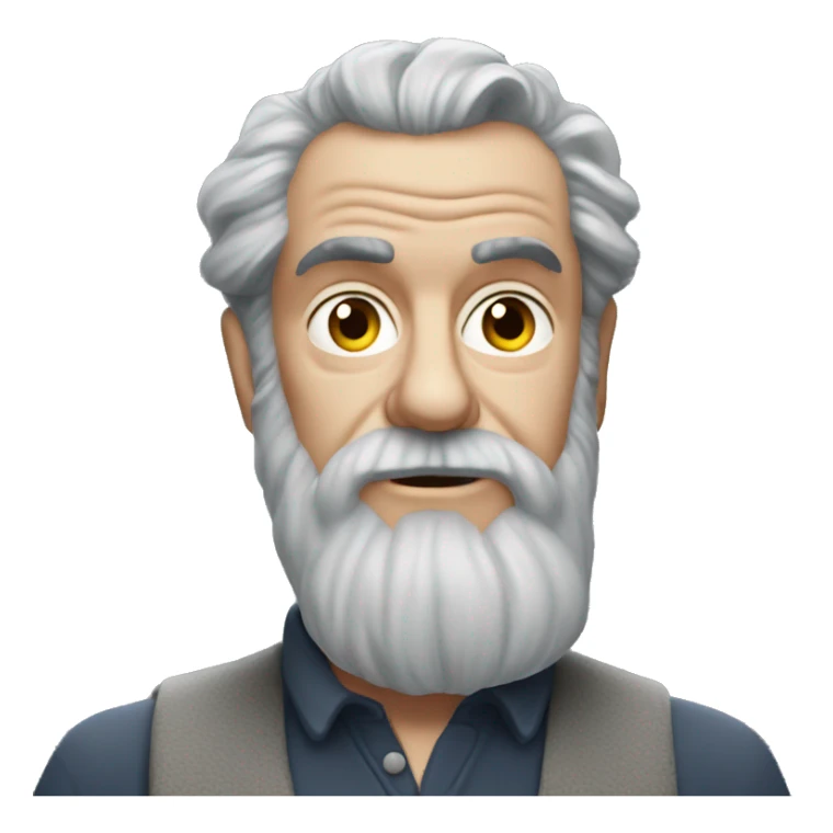 stanley kubrick grey hair long beard sticker