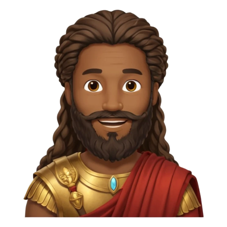 ancient Rome black men long hair long bearded sticker
