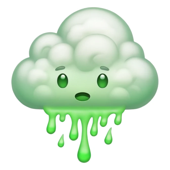 a green fart gas sticker