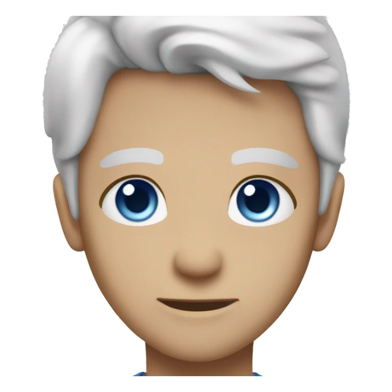 white hair blue eyes ma sticker