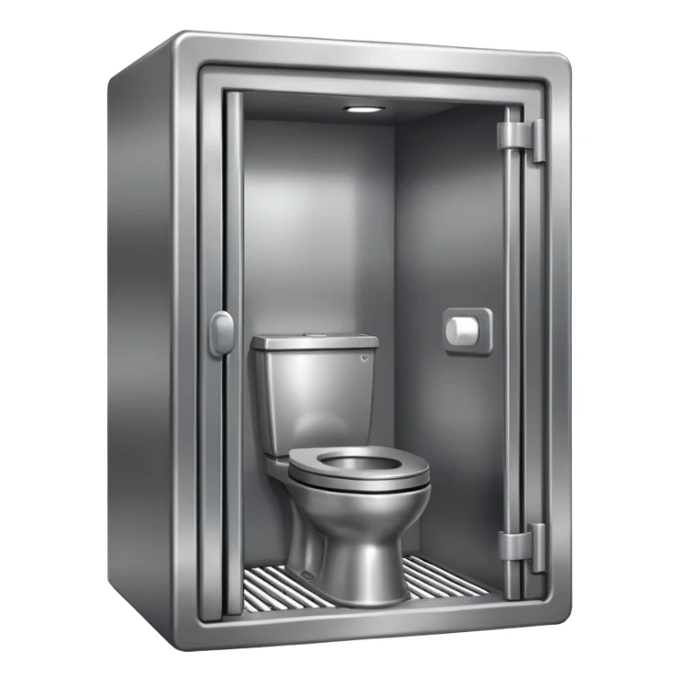 Stainless steel jail cell toilet sticker