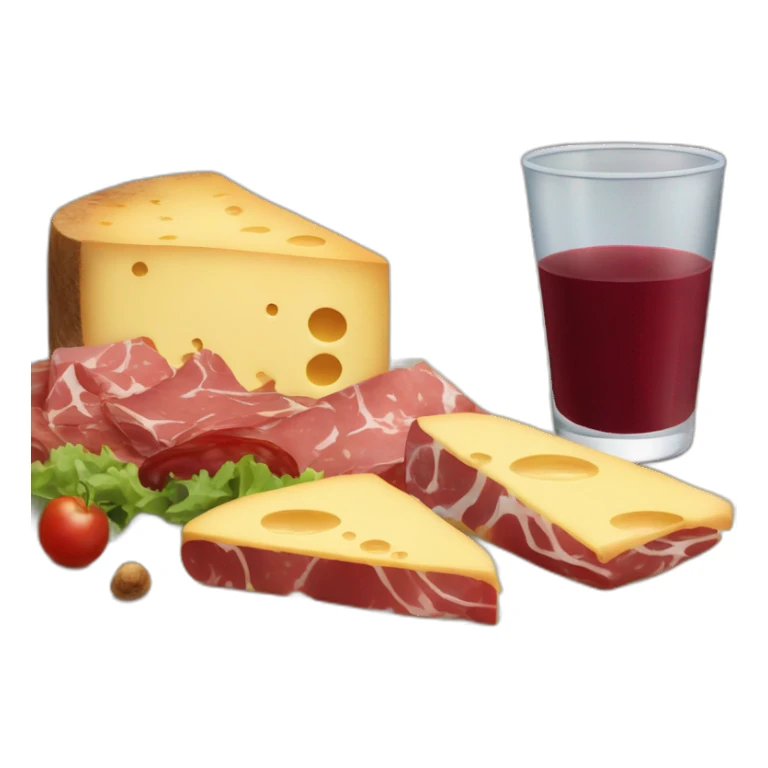 Charcuterie charcuterie cheese with cheese and a side salad for dessert  sticker