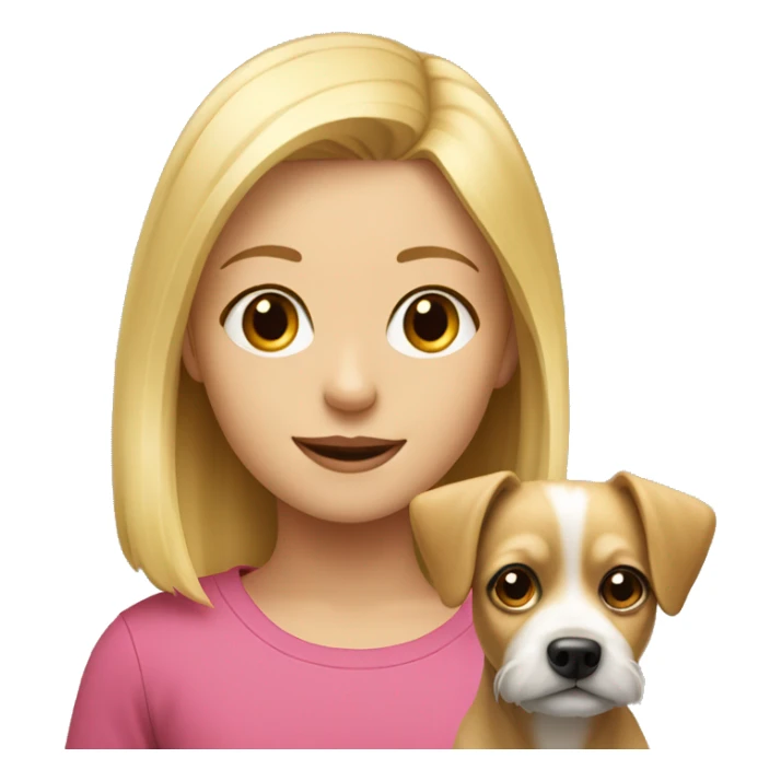 small york dog with blonde girl sticker