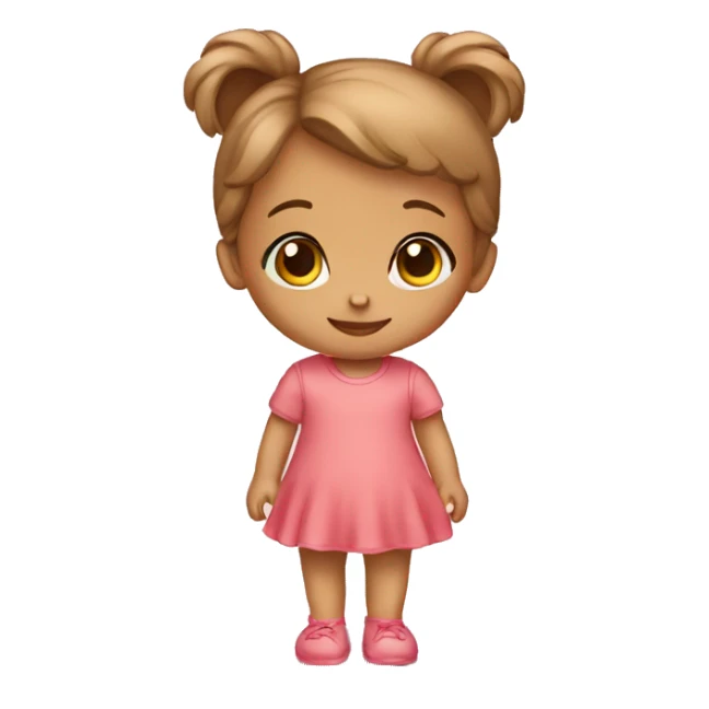 Little girl teddy bear sticker