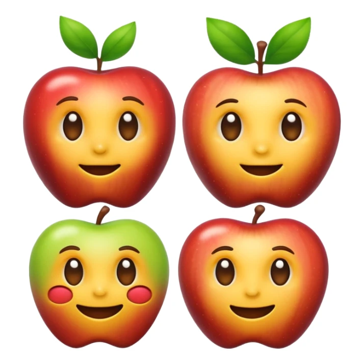 evolution progression from simple organism to human, apple emoji style sticker