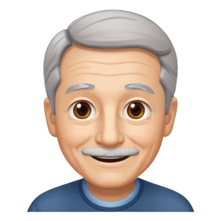 Draw me a grandfather who smiles ( without opening his mouth ) sticker