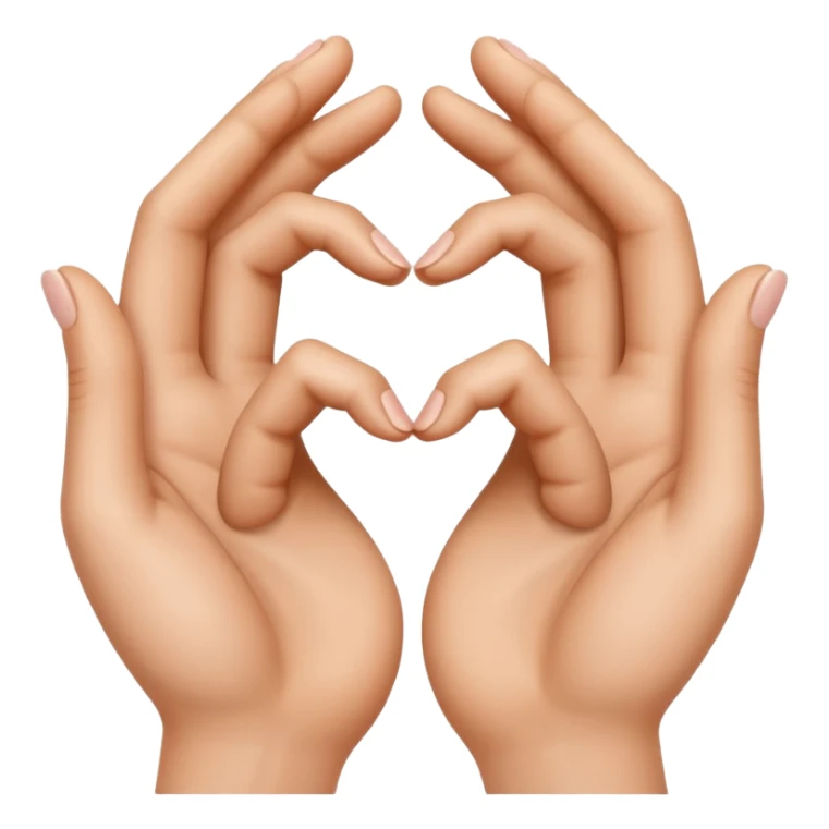 Corazón uniendo los dedos corazon y pulgar entre dos manos sticker