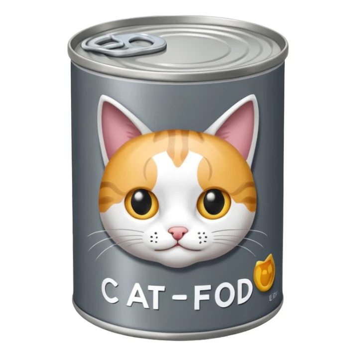 canned cat food sticker