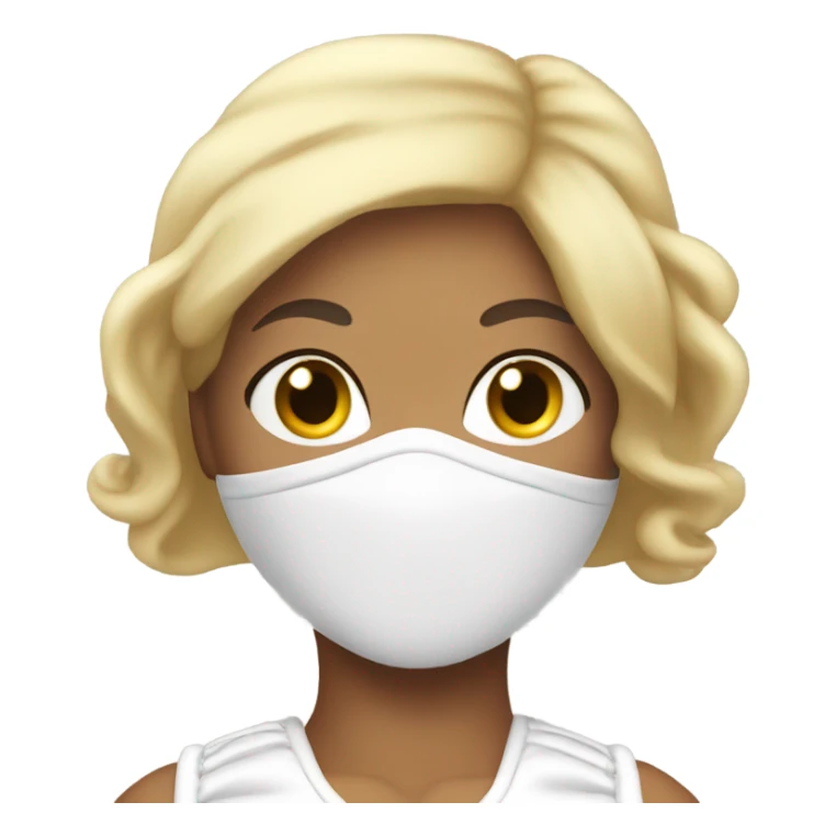 Boxing blonde girl with white gloves sticker