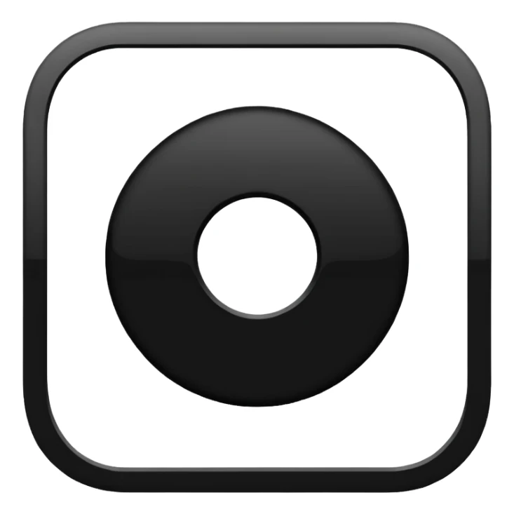 create number 2 in the center of the square shape,  and the square shape is in black color , the number is in white sticker