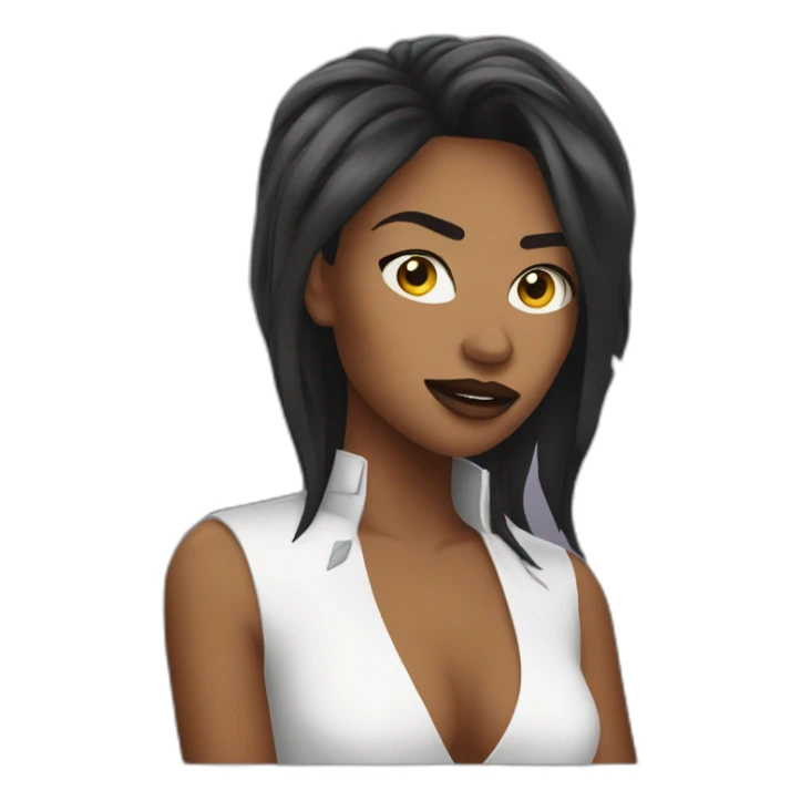 Woman Singer with a lightning scar on the face sticker