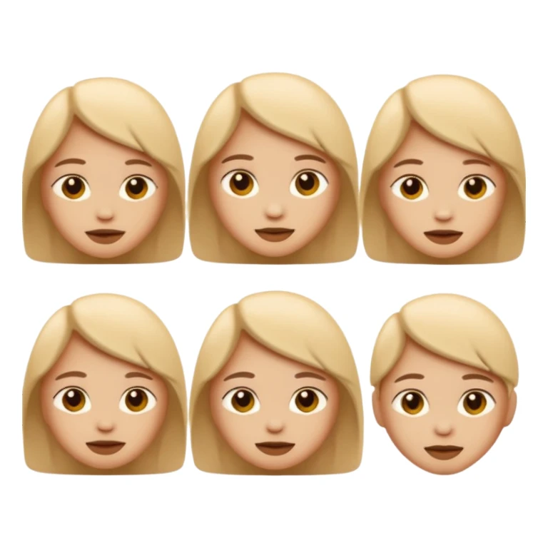 nude color emoji, light skin tone sticker