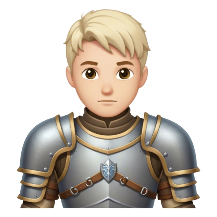 Medieval DnD themed male with armor waist sticker