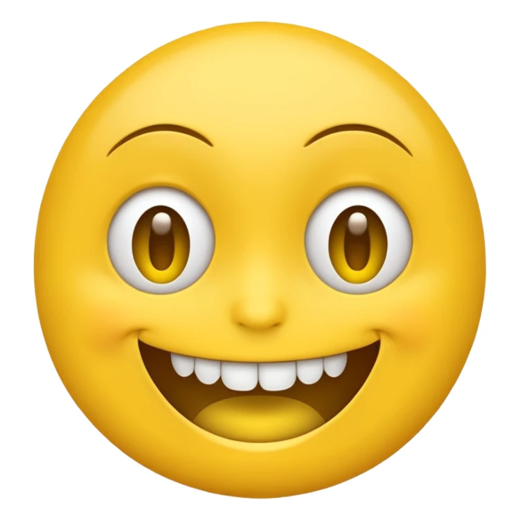 Weird creepy smile emoji sticker